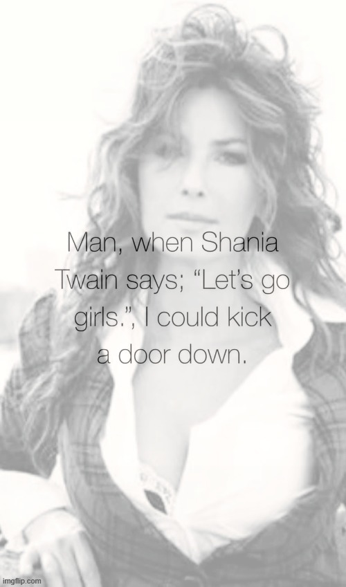 Shania Twain let's go girls | image tagged in shania twain let's go girls | made w/ Imgflip meme maker