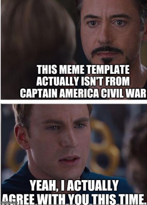 It is from Avengers 1. | image tagged in marvel civil war 2 | made w/ Imgflip meme maker