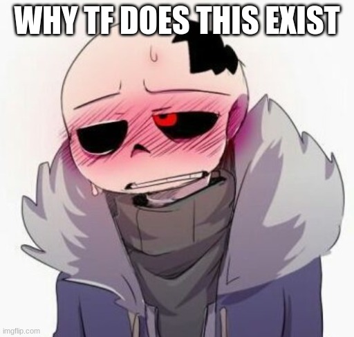 Horny Horror Sans | WHY TF DOES THIS EXIST | image tagged in horny horror sans | made w/ Imgflip meme maker
