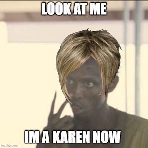 Look At Me | LOOK AT ME; IM A KAREN NOW | image tagged in memes,look at me | made w/ Imgflip meme maker