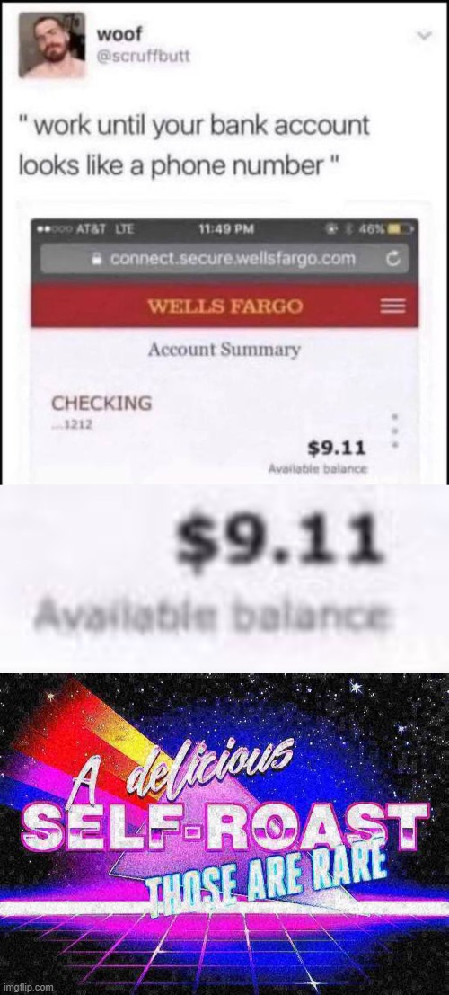 v rare bank account | image tagged in work until your bank account looks like a phone number,bank account,bank,account,roasted,roast | made w/ Imgflip meme maker