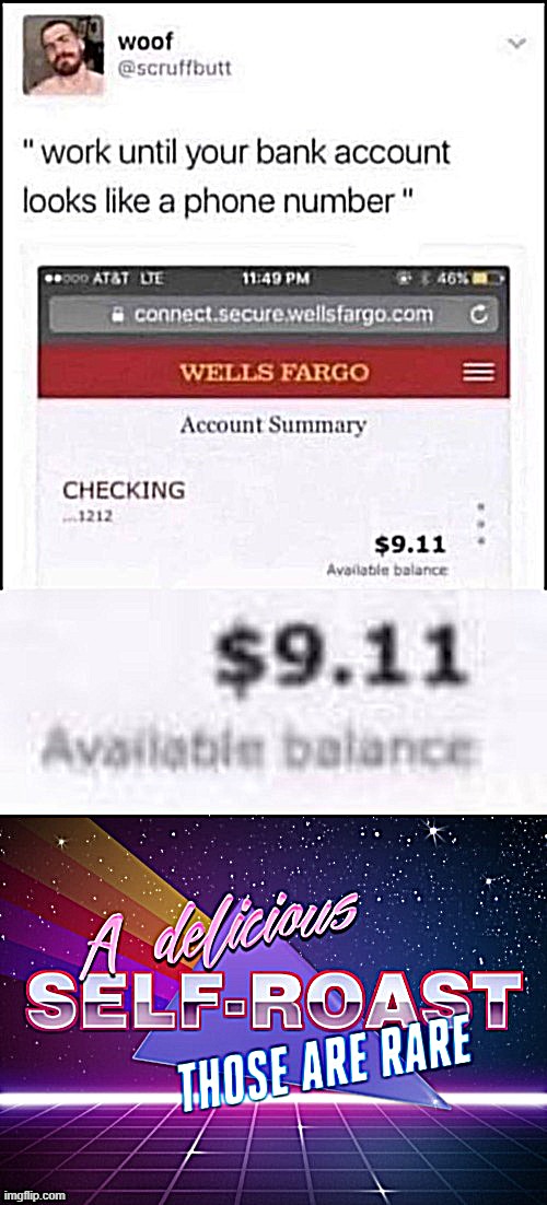 v rare bank account | image tagged in bank account,bank,account,insult,roasted,roast | made w/ Imgflip meme maker