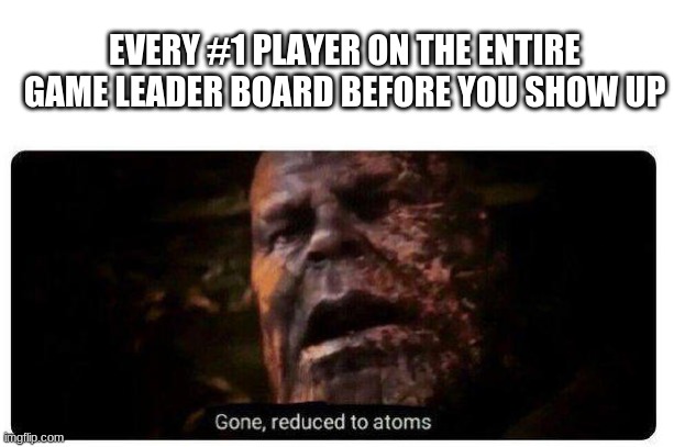 it seems like #1 leaders are always inactive | EVERY #1 PLAYER ON THE ENTIRE GAME LEADER BOARD BEFORE YOU SHOW UP | image tagged in gone reduced to atoms | made w/ Imgflip meme maker