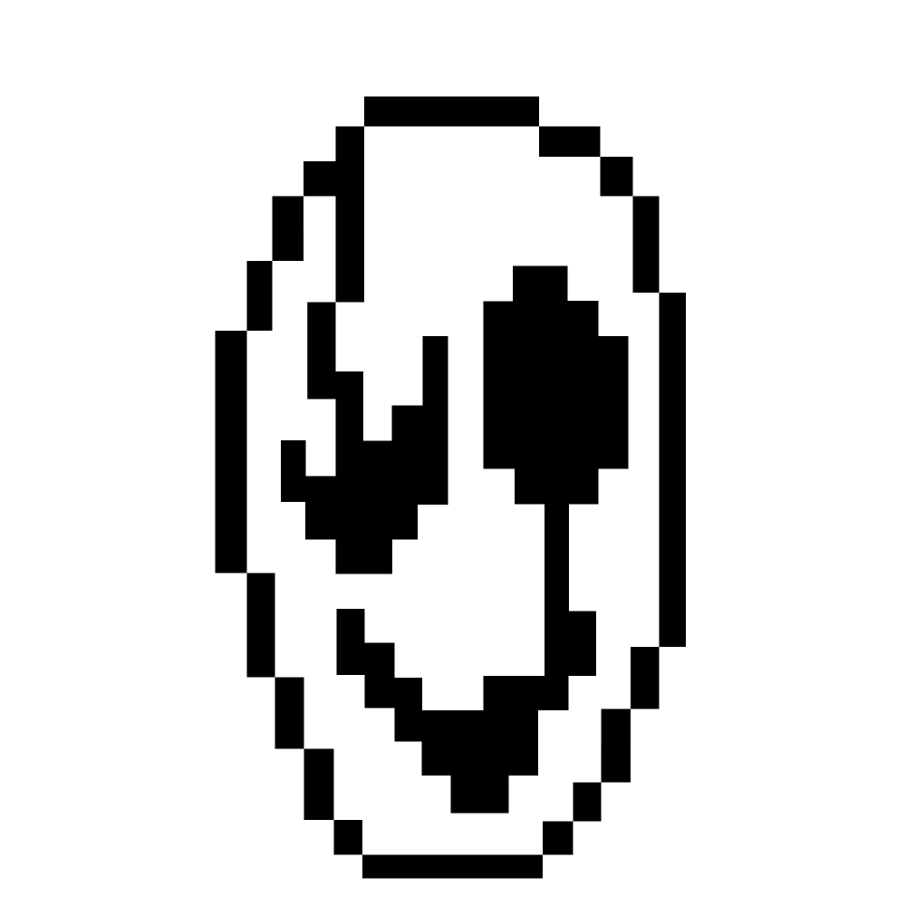 High Quality Gaster Face Transparent Blank Meme Template