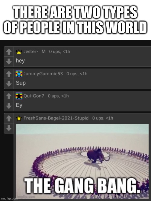 *WHEEZE | THERE ARE TWO TYPES OF PEOPLE IN THIS WORLD | image tagged in memes,comments,wtf | made w/ Imgflip meme maker
