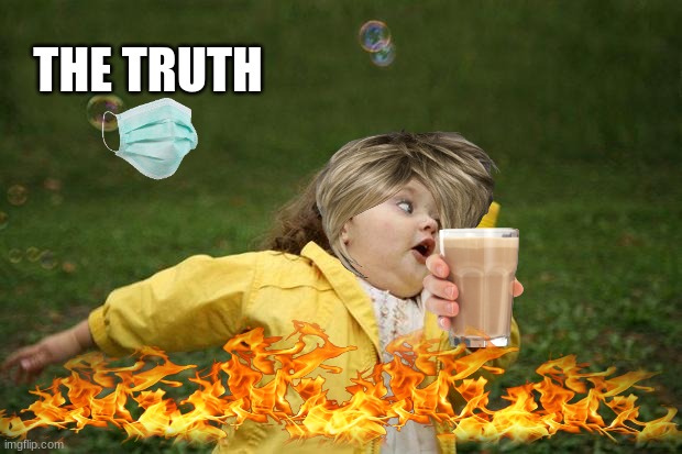 girl running | THE TRUTH | image tagged in girl running | made w/ Imgflip meme maker