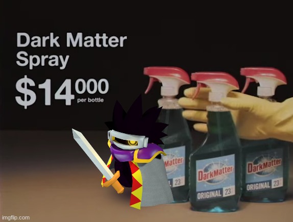 why's Omega Mart selling Dark Matter?! | image tagged in kirby,omega mart,dark matter | made w/ Imgflip meme maker