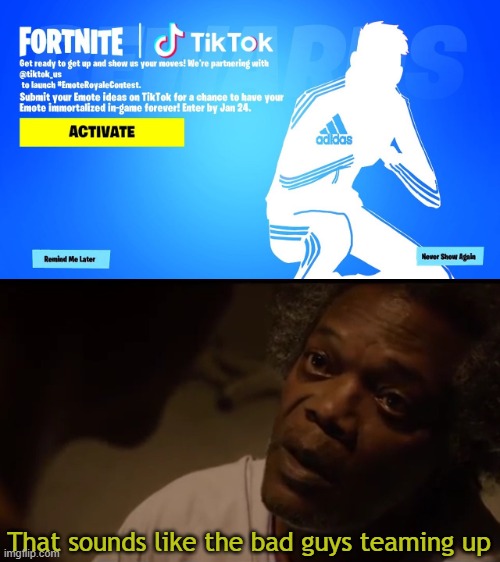 Old news, I know... | image tagged in tik tok,fortnite,glass | made w/ Imgflip meme maker