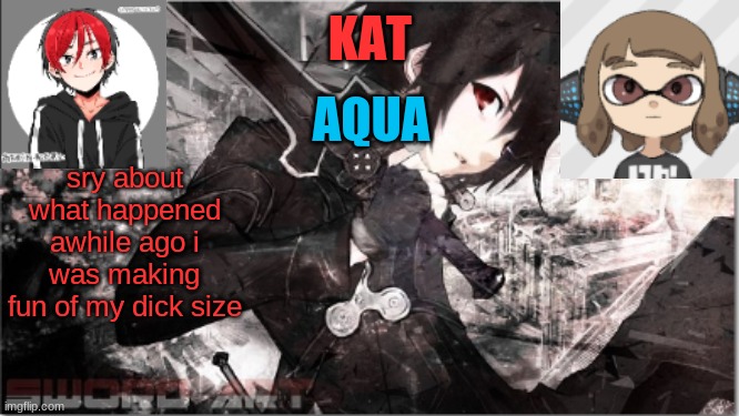 katxaqua | sry about what happened awhile ago i was making fun of my dick size | image tagged in katxaqua | made w/ Imgflip meme maker