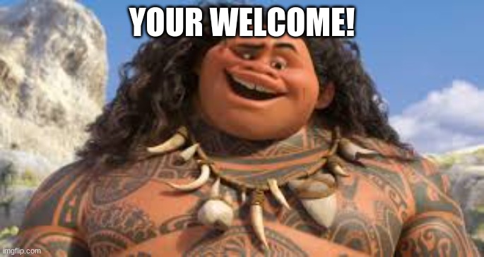 Your welcome | YOUR WELCOME! | image tagged in your welcome | made w/ Imgflip meme maker