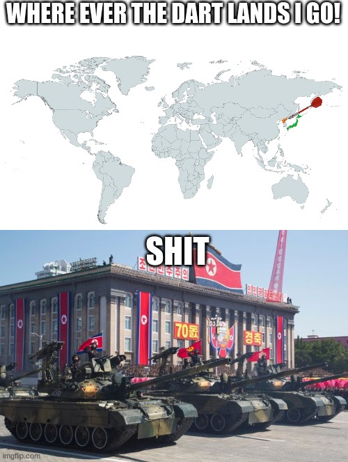 WHERE EVER THE DART LANDS I GO! SHIT | made w/ Imgflip meme maker
