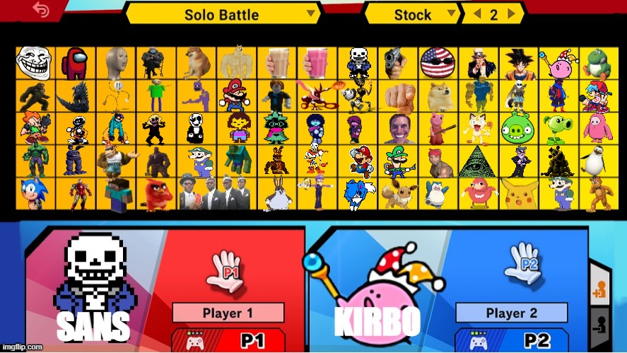 Super Smash Bros Memes (complete) | image tagged in super smash bros,super smash brothers character select screen | made w/ Imgflip meme maker