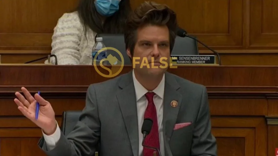 Matt Gaetz FALSE Blank Meme Template