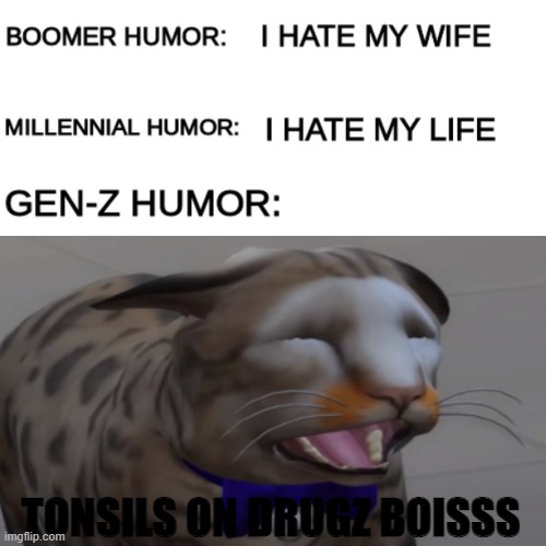 Tonsils On Drugs Boisss | TONSILS ON DRUGZ BOISSS | image tagged in boomer humor millennial humor gen-z humor,tonsils,drugs,lol,memes | made w/ Imgflip meme maker