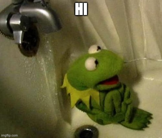 Kermit on Shower | HI | image tagged in kermit on shower | made w/ Imgflip meme maker