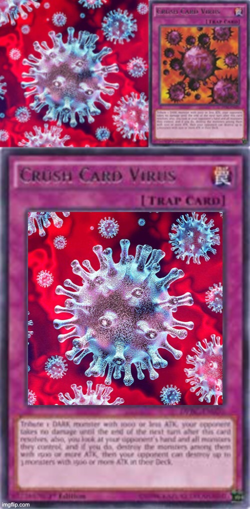 COVID is God playing crush card virus | image tagged in memes,funny,covid-19 | made w/ Imgflip meme maker