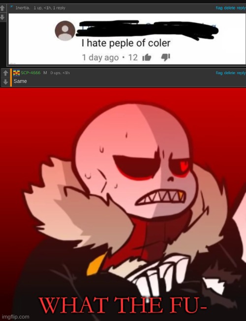 *racist spongebob music plays | image tagged in memes,comments,wtf,bruh | made w/ Imgflip meme maker