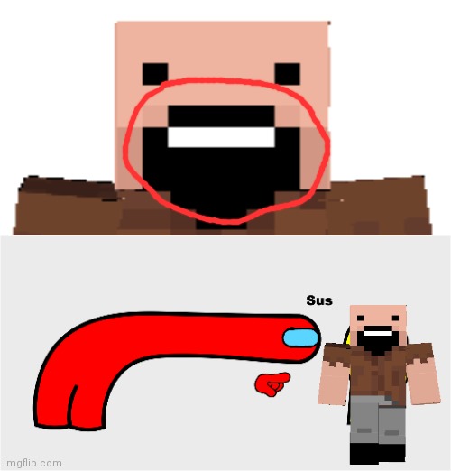 Among Us is in Minecraft | image tagged in among us sus | made w/ Imgflip meme maker
