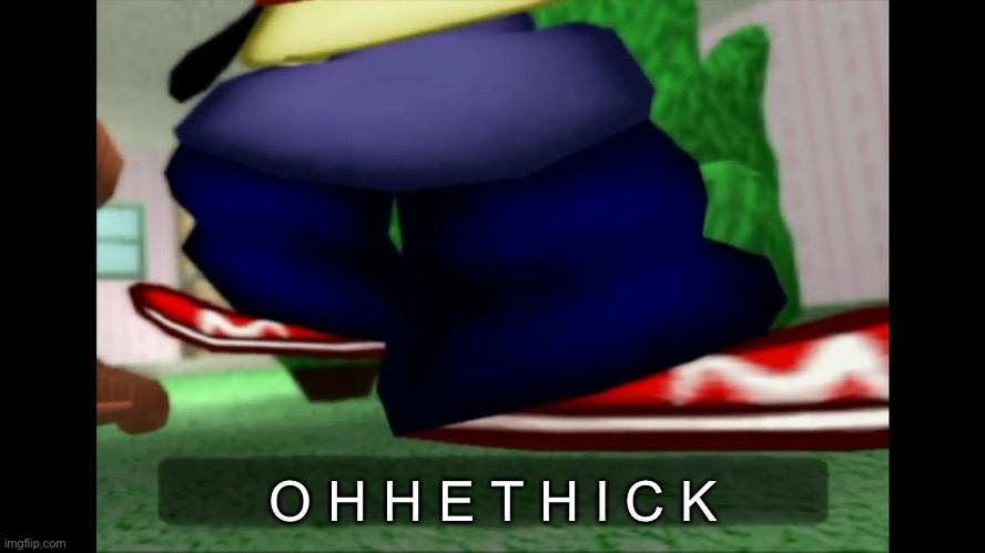 I can’t look at this =( but I have to | O H H E T H I C K | image tagged in parappa | made w/ Imgflip meme maker