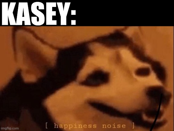 [happiness noise] | KASEY: | image tagged in happiness noise | made w/ Imgflip meme maker