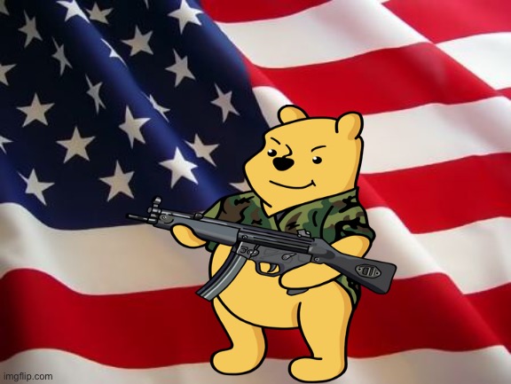 High Quality Winnie the Pooh, kill a commie for mommy. Blank Meme Template