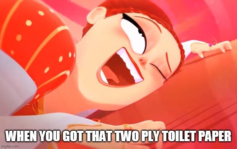 When you got that two ply toilet paper | WHEN YOU GOT THAT TWO PLY TOILET PAPER | image tagged in anime,funny,toilet paper,excited,toilet | made w/ Imgflip meme maker