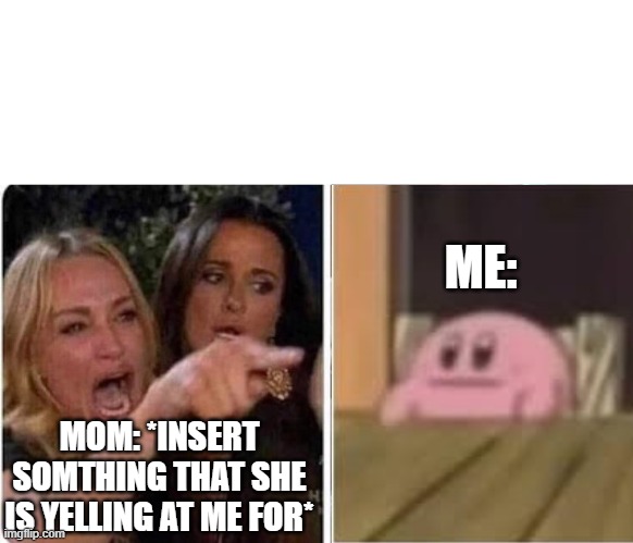 but you got to not say anything, and just go "mhm" "mhm" "mhm" | ME:; MOM: *INSERT SOMTHING THAT SHE IS YELLING AT ME FOR* | image tagged in lady screams at cat | made w/ Imgflip meme maker