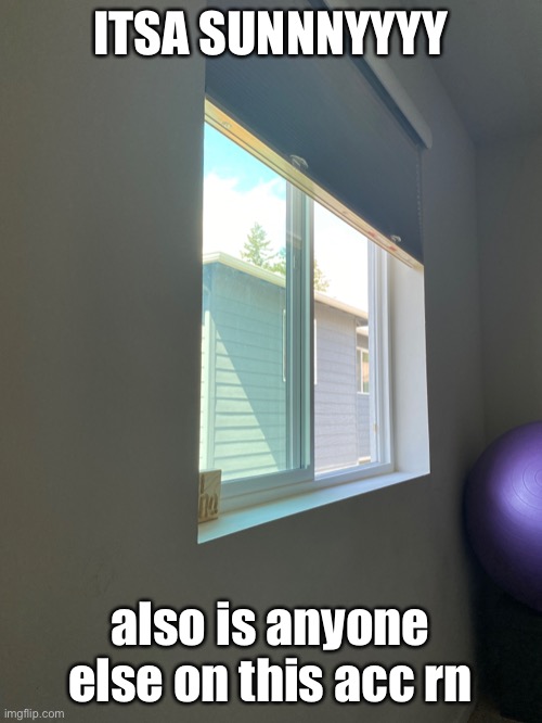 ITSA SUNNNYYYY; also is anyone else on this acc rn | made w/ Imgflip meme maker