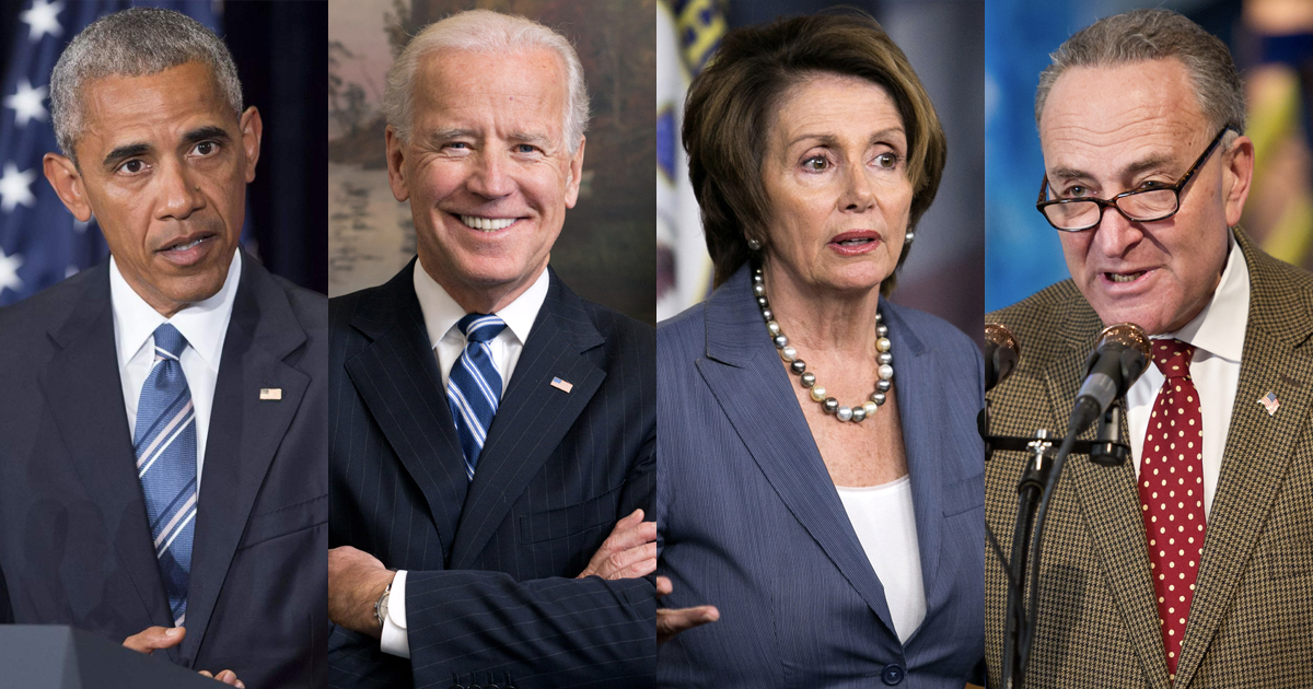 High Quality Obama, Biden, Pelosi and Schumer Blank Meme Template