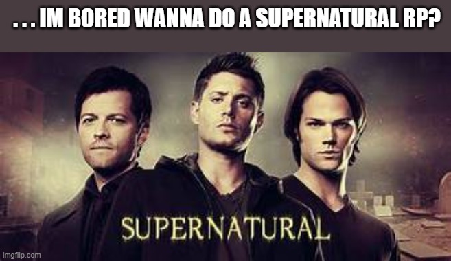 Ive only just started seaon 3 so NO SPOILERS | . . . IM BORED WANNA DO A SUPERNATURAL RP? | made w/ Imgflip meme maker