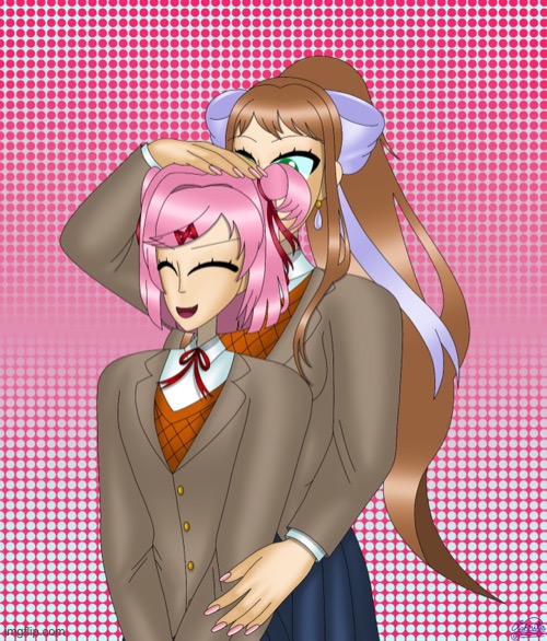 Natsuki wants headpats ^w^ | made w/ Imgflip meme maker