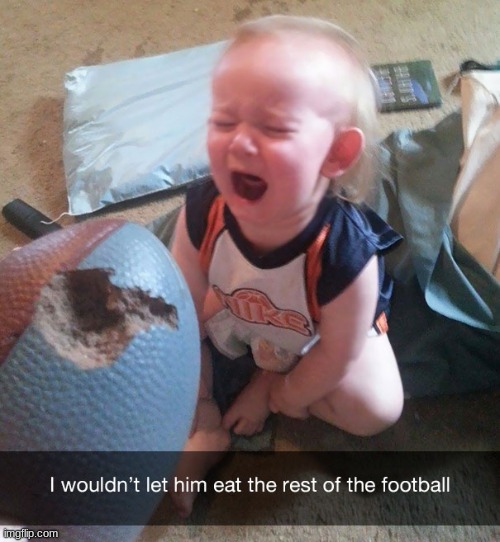 the football ate his hair first tho | made w/ Imgflip meme maker