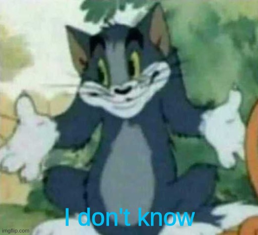 tom i dont know meme | I don't know | image tagged in tom i dont know meme | made w/ Imgflip meme maker