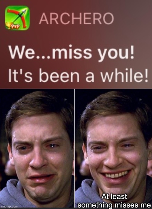 *Sad introvert noises* | At least something misses me | image tagged in peter parker,funny,memes,sad,introvert | made w/ Imgflip meme maker