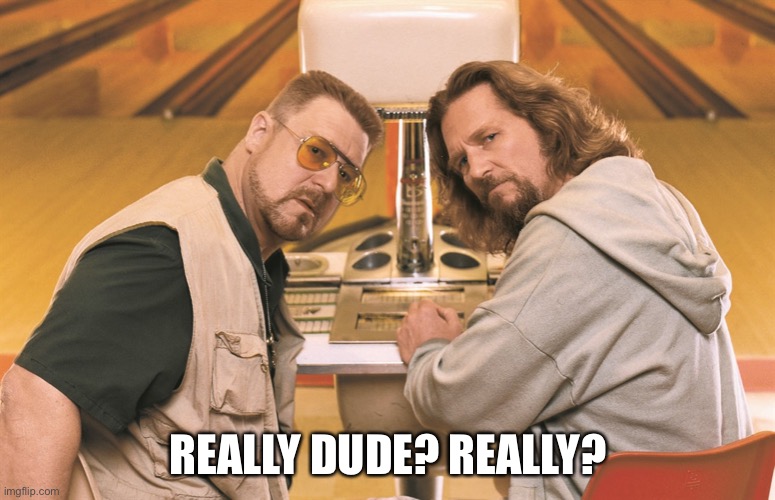 Really dude Lebowski | REALLY DUDE? REALLY? | image tagged in really dude | made w/ Imgflip meme maker