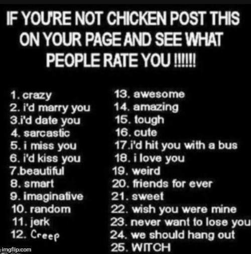 What do you rate me? (Repost because the first was buried) | image tagged in repost,ratings | made w/ Imgflip meme maker