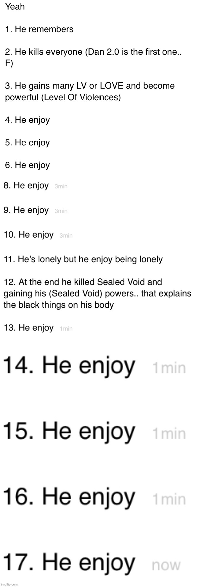 He enjoy | made w/ Imgflip meme maker
