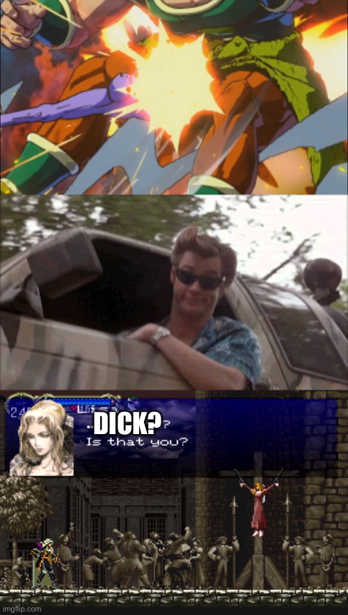 DICK? | image tagged in disaster girl | made w/ Imgflip meme maker