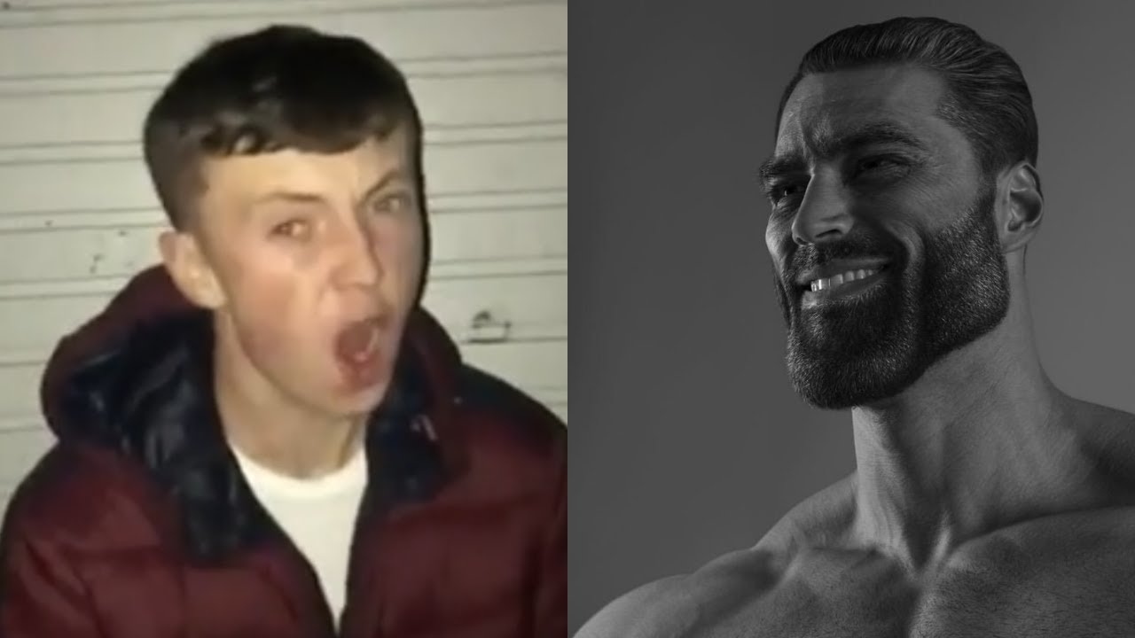 Average fan vs Average enjoyer Giga chad meme template