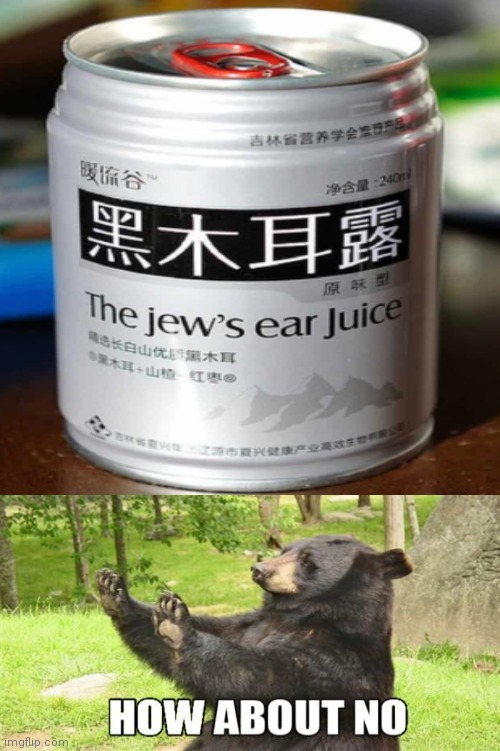 That sounds gross | image tagged in how about no bear,memes,drink,yummy | made w/ Imgflip meme maker