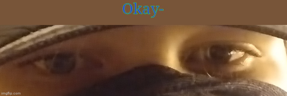 E | Okay- | image tagged in e | made w/ Imgflip meme maker