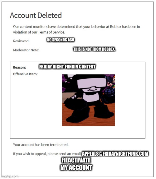 What Imgflip - reactivate my account roblox