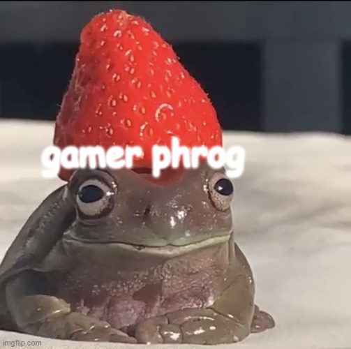 strawberry frog gaming | gamer phrog | image tagged in funny,memes,gaming,frogs,strawberry | made w/ Imgflip meme maker