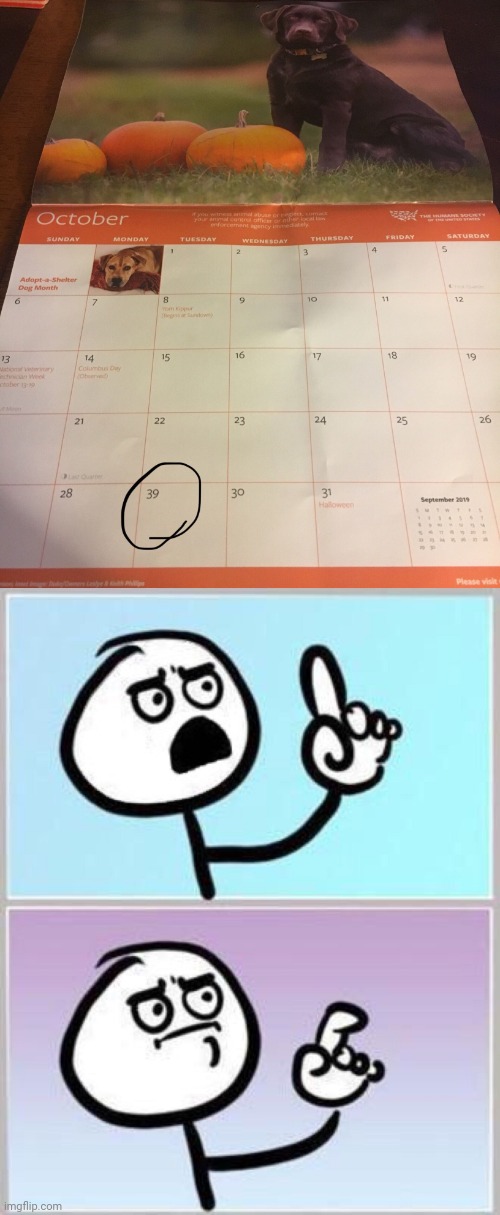 October 39th..... | image tagged in wait what,october,calendar,memes,meme,you had one job | made w/ Imgflip meme maker