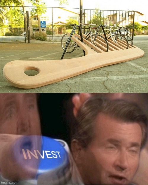 Comb bike rack | image tagged in invest,bikes,funny memes,memes,funny,meme | made w/ Imgflip meme maker