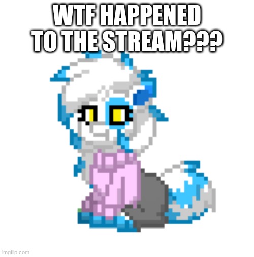 mini clear | WTF HAPPENED TO THE STREAM??? | image tagged in mini clear | made w/ Imgflip meme maker