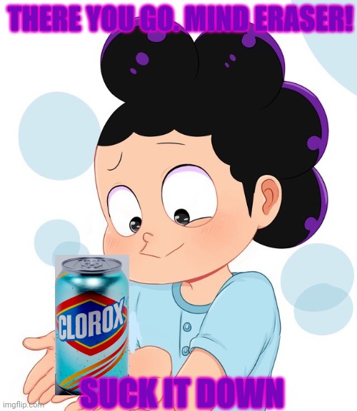 Mineta the cute grape boi | THERE YOU GO. MIND ERASER! SUCK IT DOWN | image tagged in mineta the cute grape boi | made w/ Imgflip meme maker