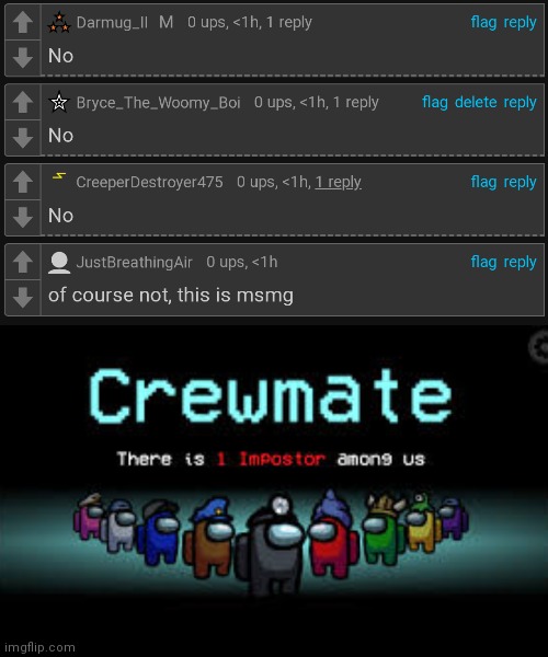 image tagged in there is 1 imposter among us | made w/ Imgflip meme maker