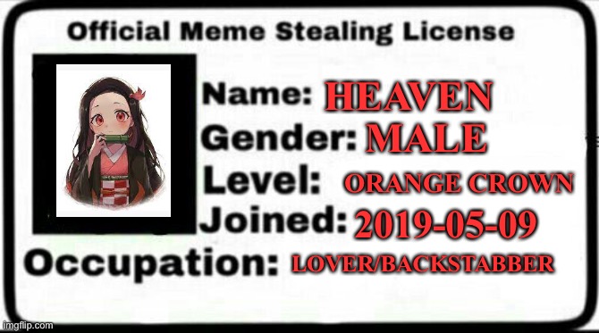 Meme steal License Heaven Blank Meme Template