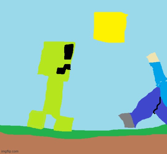 Creeper, Aw Man (Made in MS Paint) | made w/ Imgflip meme maker